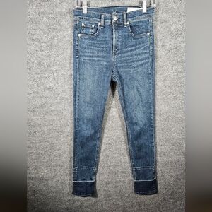 Rag&Bone Blue High-rise Skinny Jeans Made In USA Size 26 EUC
